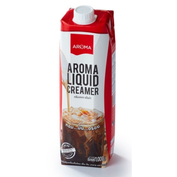 ครีมเหลวอโรม่า ครีมเทียมข้นจืด (Aroma Liquid Creamer) กล่อง 1,000 มล. ...