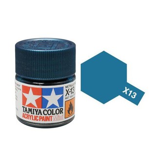 สีสูตรน้ำทามิย่า Tamiya Acrylic X13 Metallic Blue 10ml