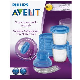 ถ้วยเก็บน้ำนม เวียร์ Philips AVENT ถ้วยพร้อมฝาเกลียวใส่จุกนม กล่องเป็นรอย ไม่สวยเล็กน้อยจ้า