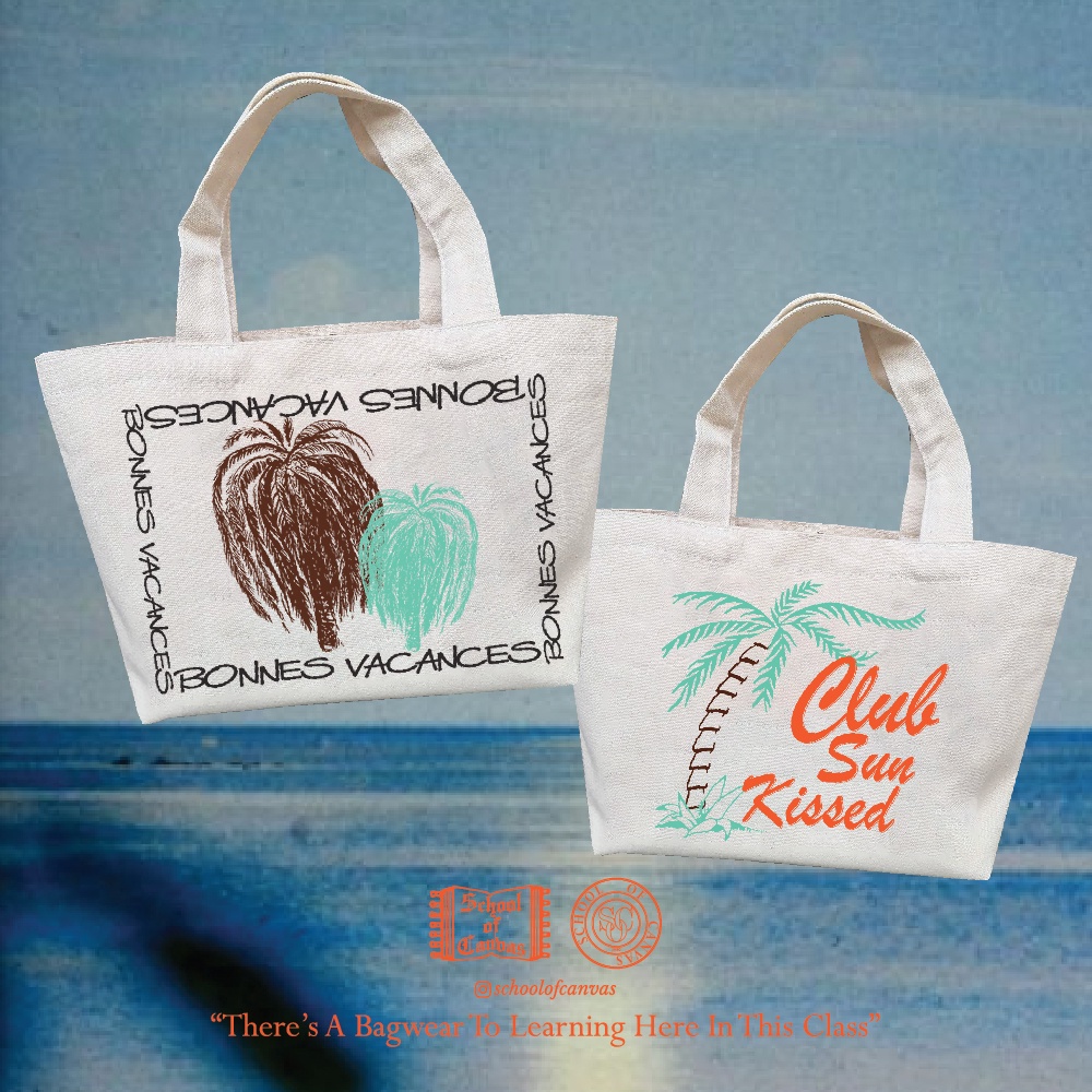 New Arrival !!! Bonnes Vacances & Club Sunkissed Mini Tote Bag