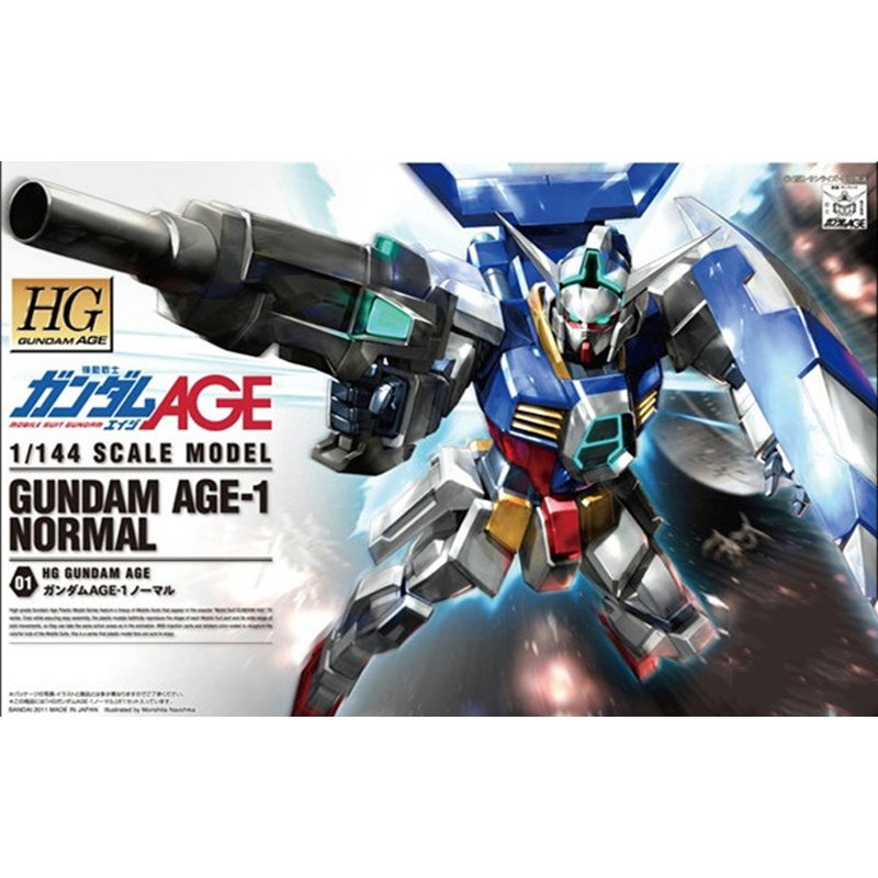 บันได โมเดลตุ๊กตากันดั้ม Bandai โมเดล 58270 HG AGE 01 Gundam Normal AGE-1 รุ่นประกอบ ของเล่นโมเดล
