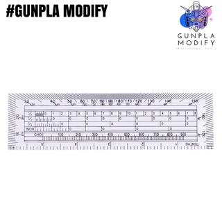 Protractor Ruler ไม้โปรแทรกเตอร์พลาสติก ยาว 14 cm ใช้แทนพลาเพลท ตกแต่งโมเดล กันดั้ม กันพลา