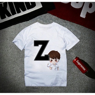 เสื้อสกรีนอักษรน่ารักๆ การ์ตูนชาย ตัว Z ลายน่ารักๆ ใส่สบาย ไม่ยืดไม่ย้วย