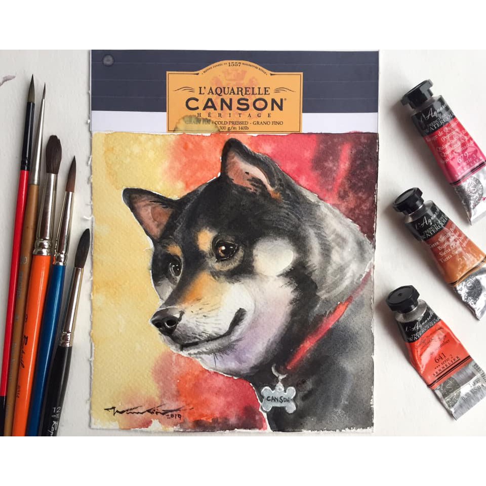 Canson(แคนสัน) สมุดสีน้ำ เฮอริเทจ เกรดมืออาชีพ ผิวกึ่งหยาบ ขนาด 26×36 ซม. หนา 300 แกรม บรรจุ 12 แผ่น #100720015 ราคา ถูกที่สุด ดีลบีเคเค แกลเลอรีภาพที่ 3