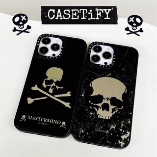 Casetify MASTERMIND เคสโทรศัพท์มือถือ TPU กันกระแทก ลายกะโหลก พร้อมกระจก สําหรับ iPhone 13 Pro MAX 12 11 Pro MAX XR X XS MAX 7 8 Plus