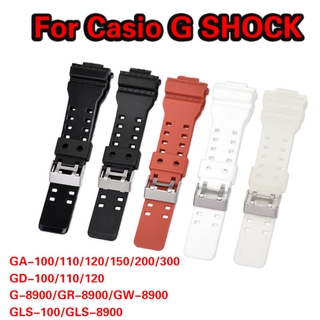 สายนาฬิกาข้อมือซิลิโคนสําหรับ Casio G Shock Ga-100/110/120/150/200/300 Gd-100/110/120 G-8900 Gw-8900 Gls-100/Gls-8900