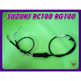 SUZUKI RC100 RG100 THROTTLE CABLE SET (L. 117 cm.) "GRADE A" // สายคันเร่งชุด (ยาว 117 ซม.) สินค้าคุณภาพดี