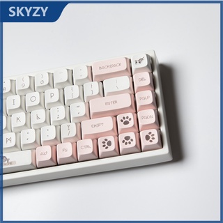 【COD】Meowth Keycap XDA โปรไฟล์ชีส Cat Keycap Animal Theme Keycap PBT Dye Sublimation คีย์บอร์ด Keycap 137 คีย์