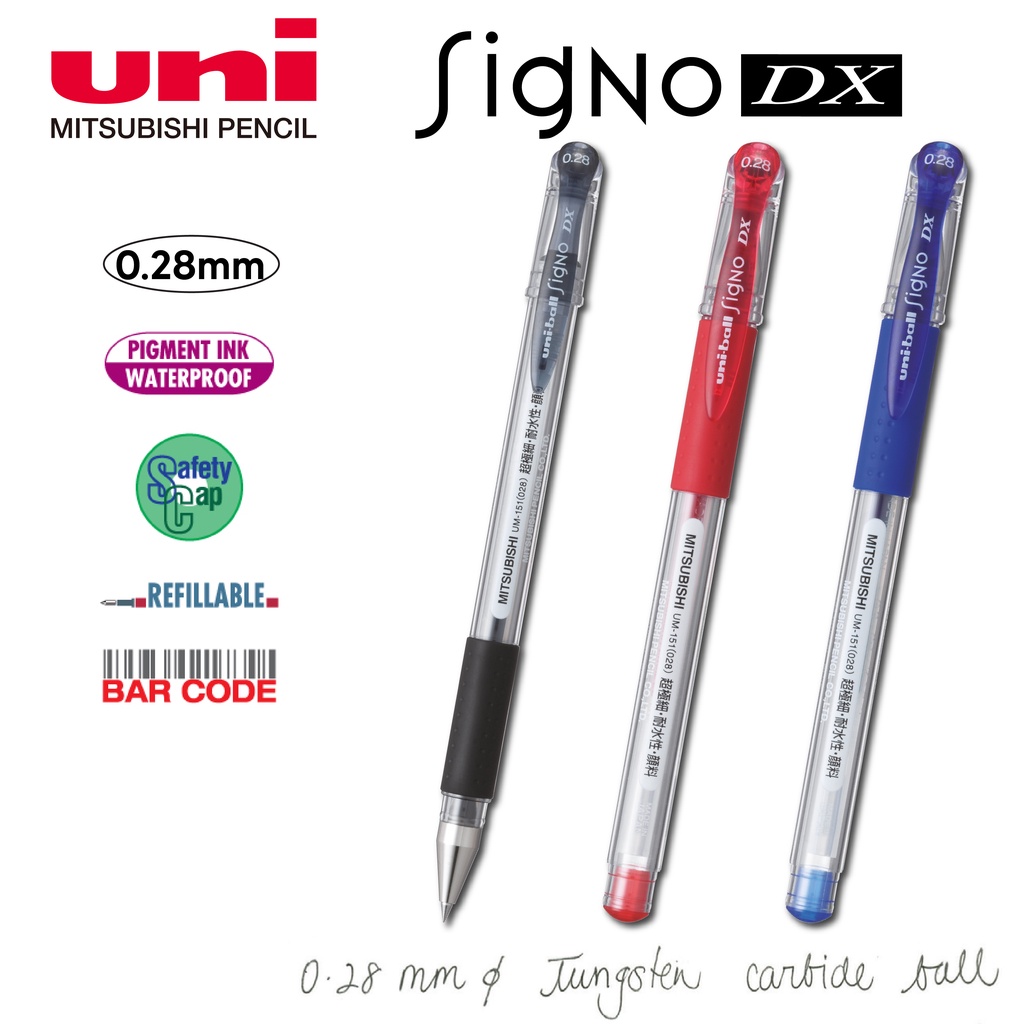 UniUni-ball Signo DX Gel Roller Pen 0.28mm UM-151-28