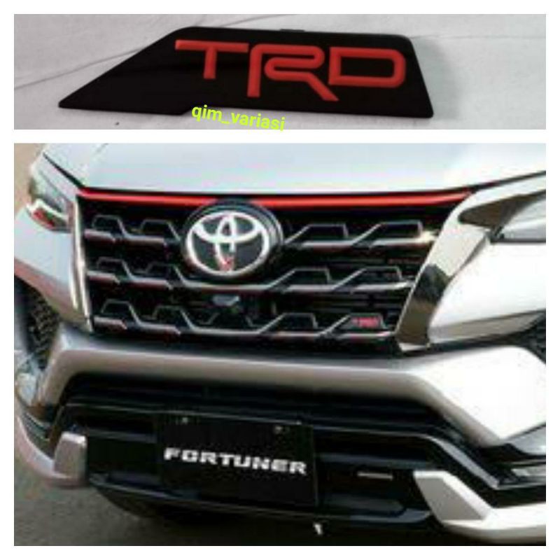 สัญลักษณ์โลโก้ TRD Toyota Fortuner Reborn TRD 2020 Grill ดั้งเดิม