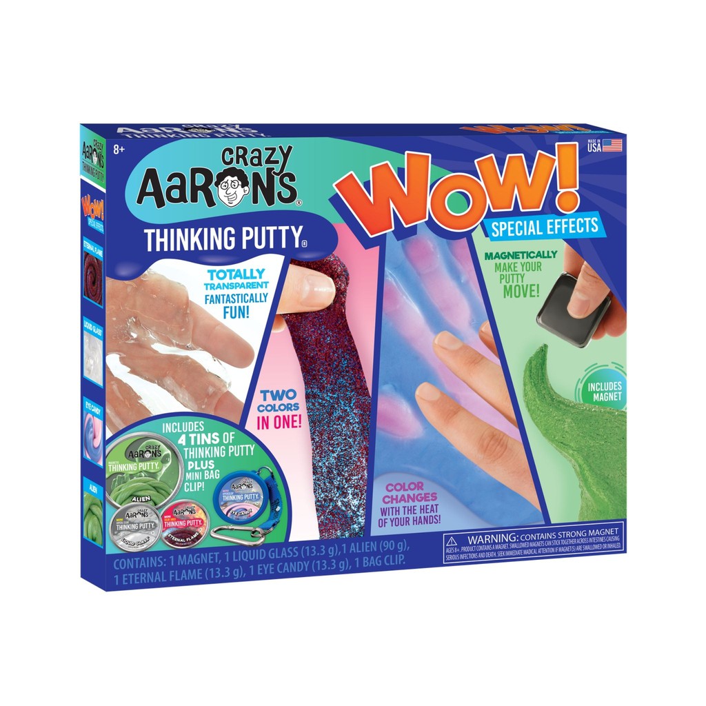 ดินน้ำมันวิทยาศาสตร์ Crazy Aaron Thinking Putty ชุดดินน้ำมันวิทยาศาสตร์แบบรวมรุ่น THINKING PUTTY WOW