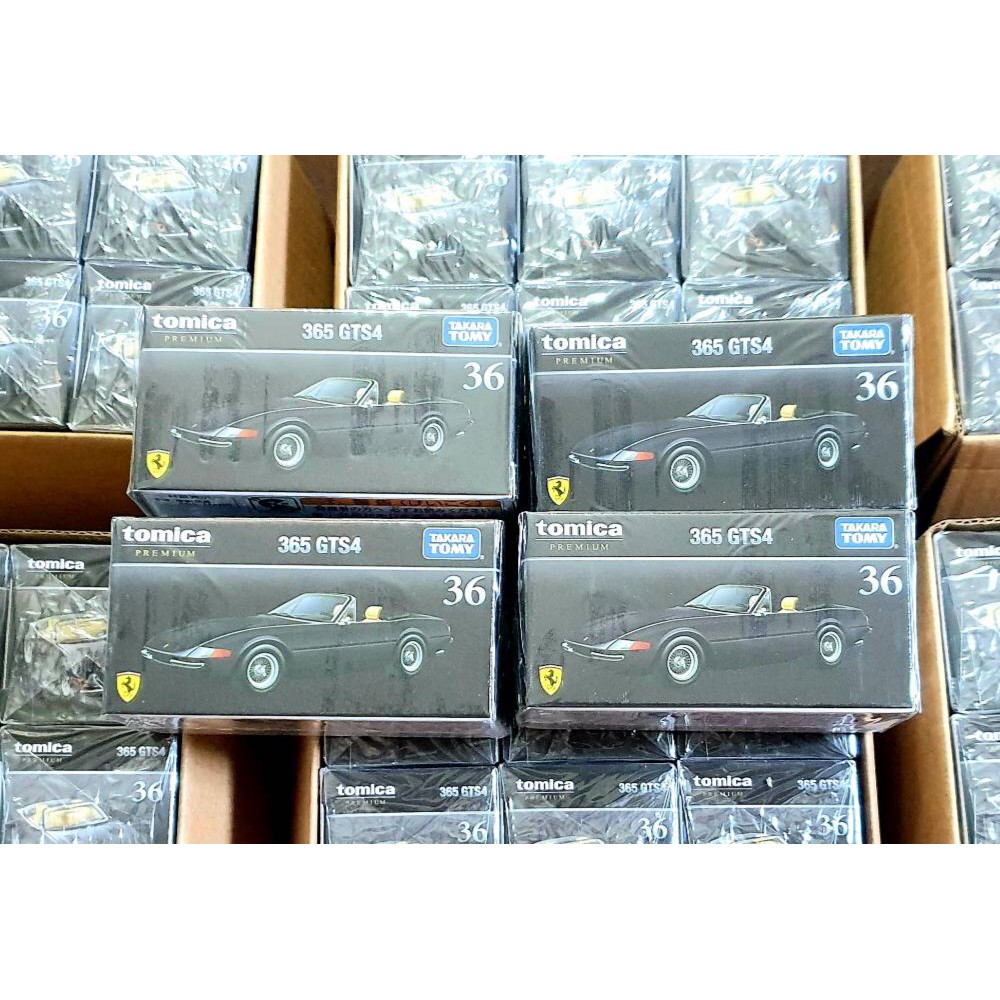 TOMICA Premium Ferrari 365 GTS4 Noire - Modèle 1:64, Détaillé, édition Japonaise, Boîte Neuve