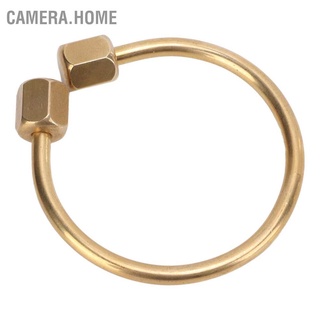 Camera.home Brass Screw Lock Keychain Smal Clip Key Holder Camping Buckle Hook Ring for Men Women