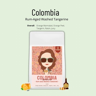 เมล็ดกาแฟ Colombia Quercus Rum Aged washed Tangerine