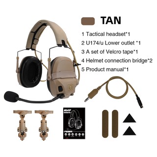 FMA AMP Tactical Headset Communication Noise Reduction 1372