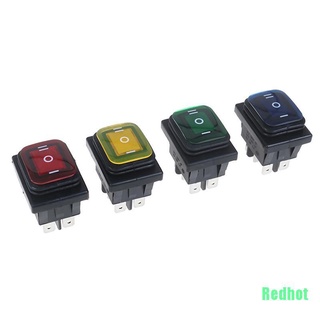 (Redhot) สวิตช์โยก กันน้ํา 30A 250V 6Pin พร้อมไฟ Led 12V 220V