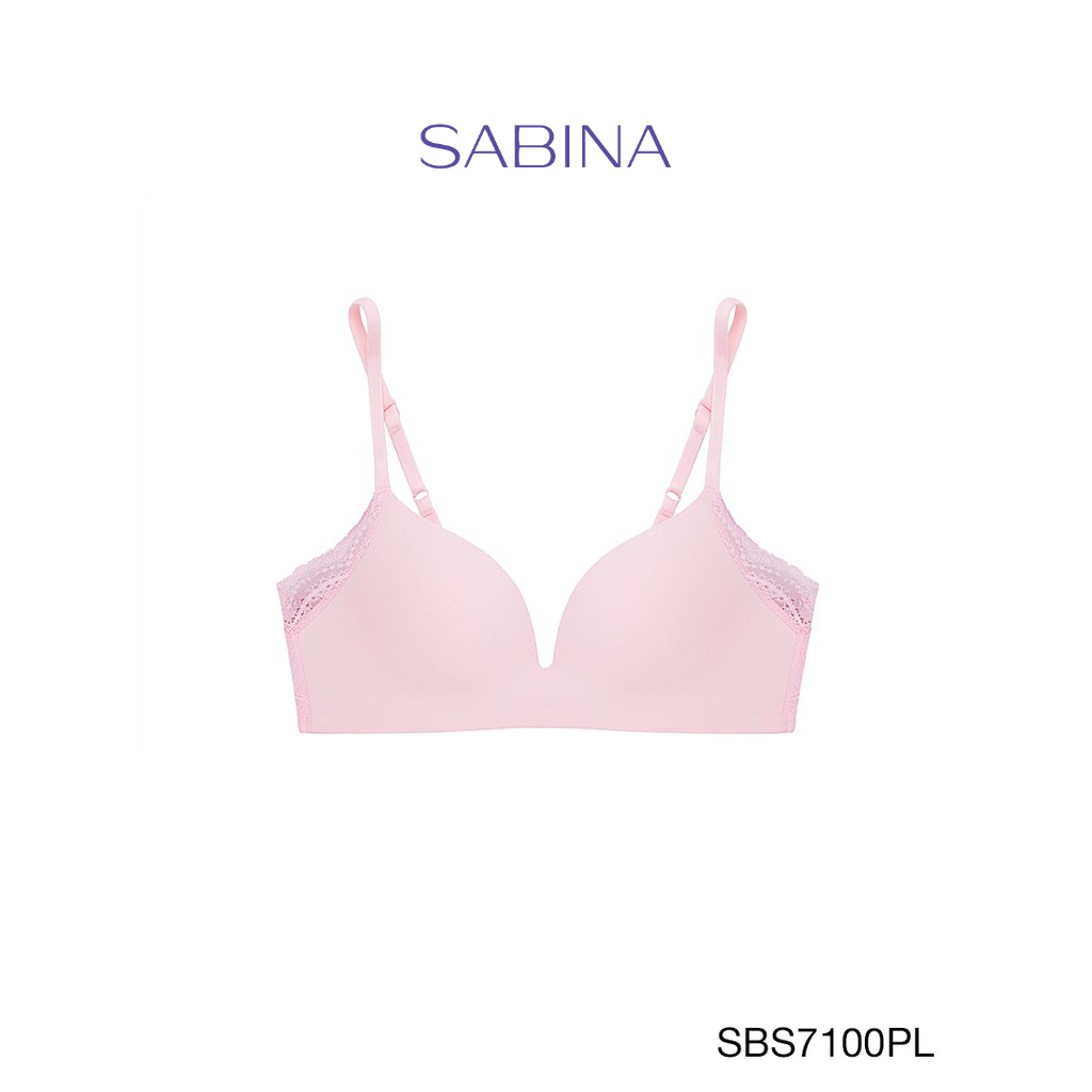 Sabina เสื้อชั้นใน Invisible Wire (ไม่มีโครง) รุ่น Sixnature รหัส SBS7100PL สีชมพูอ่อน