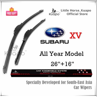 (Kuapo Quality) Subaru XV ใบปัดน้ําฝน สําหรับรถยนต์ (เลือกรุ่นของคุณ) X V ชุดที่ปัดน้ําฝนหน้าต่างรถยนต์ (ซิลิโคนกล้วยด้านหน้า / ด้านหลัง) โดย Kuapo wifer