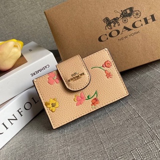 COACH C8325 ACCORDION CARD CASE WITH DREAMY LAND FLORAL PRINT