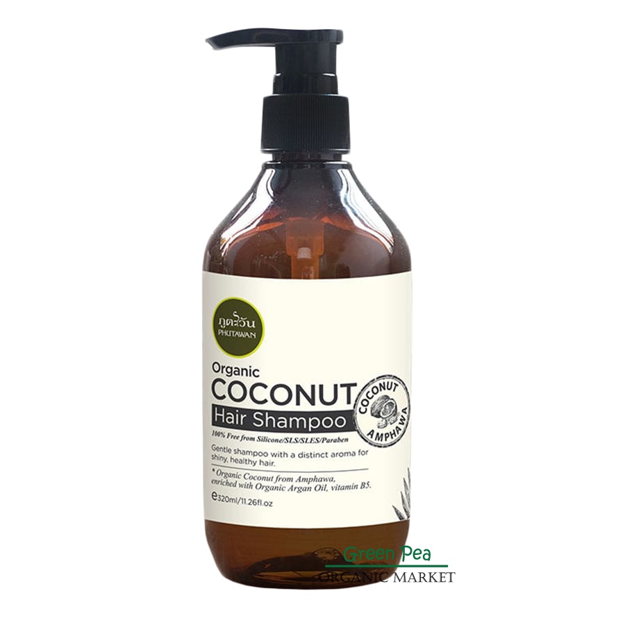 ภูตะวัน แชมพูสระผมมะพร้าว สูตรเข้มข้น 320ml. บำรุงรากผม Phutawan Coconut Series Hai