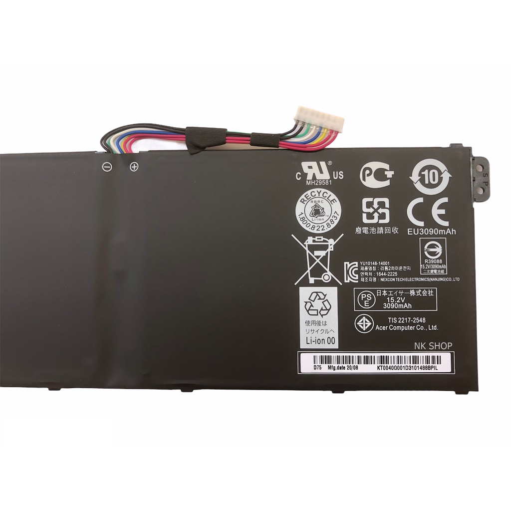 ACER แบตเตอรี่ AC14B8K ของแท้ (สำหรับ Aspire ES1-311 ES1-331 ES1-511 ES1-512  AC14B3K  AC14B7K ) ACER battery Notebook