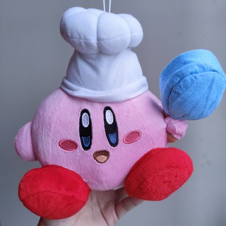 #ตุ๊กตา #เคอร์บี้ #Kirby ใส่หมวกพ่อครัว ถือกระทะ #ลิขสิทธิ์แท้ ป้าย #Banpresto เท่ๆ  ขนาด8นิ้ว มีสายห้อย กับตัวจุ๊บกระจก