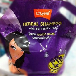 🔮แชมพู โลแลน ผสมดอกอัญชัญ เพื่อผมดกดำ lolane shampoo แบบถุง 2700ml