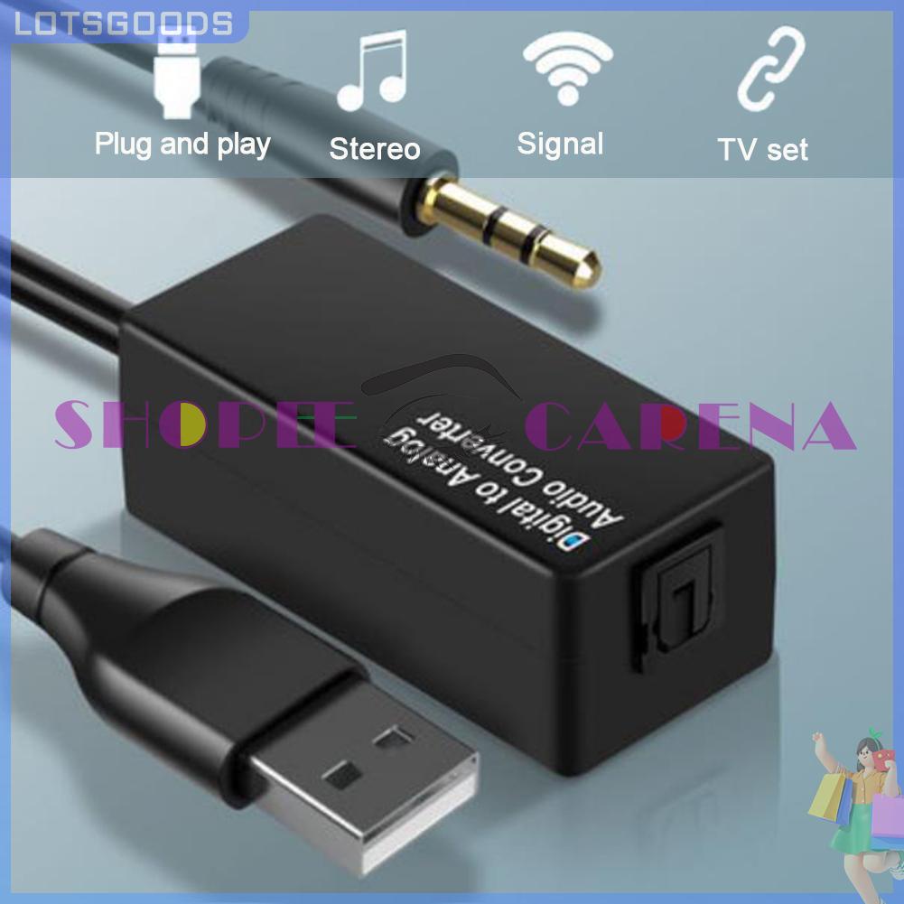 (Lotsgoods)     D15 DAC Digital to Optical Fiber/Coaxial Analog Audio Converter USB Adapter