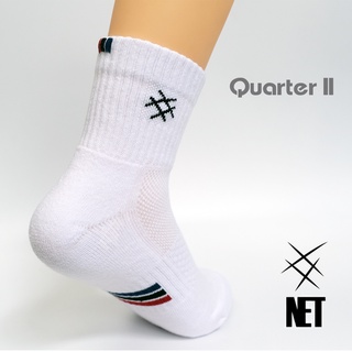 ถุงเท้ากีฬา รุ่น NET II สีขาว ขนาด Quarter  นุ่ม กระชับ Free size