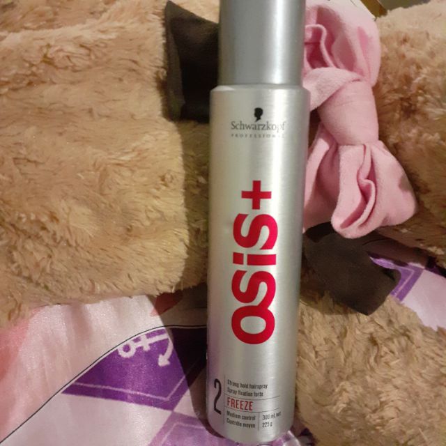 สเปรย์ฝุ่น สเปรย์แต่งผม ผมมีวอลลุ่ม อยู่ทรง Schwarzkopf OSIS + 2 freeze strong hold hair spray Mediu