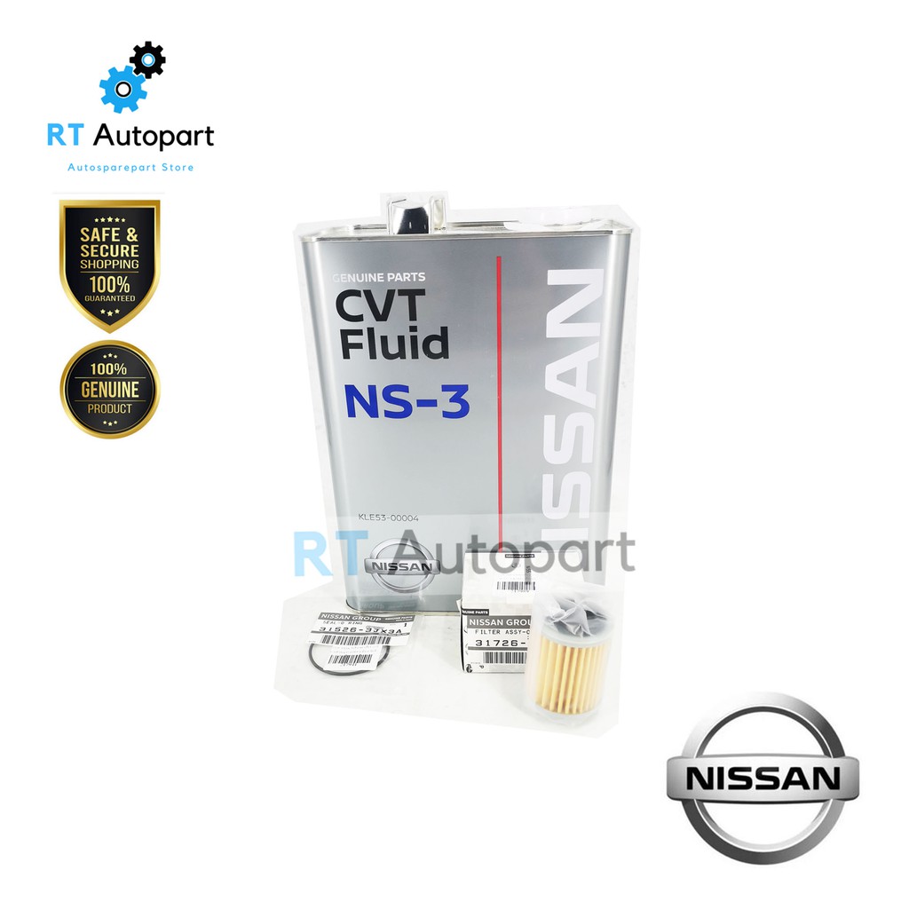 NISSAN แท้100% ชุดถ่ายน้ำมันเกียร์ CVT NS3 / NS-3 Almera March Juke Sylphy Teana L33 Cube Note กรองเ