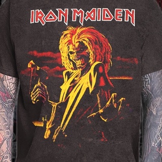 เสื้อยืด วงโลหะ เหล็ก Maiden| เสื้อยืด พิมพ์ลายวง Metal Iron Maiden _IRMAD01 สไตล์วินเทจ สําหรับผู้หญิง