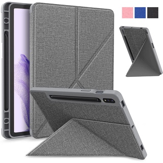 เคสโทรศัพท์มือถือแบบนิ่ม TPU พร้อมที่ตั้งวางดินสอ สําหรับ Samsung Galaxy Tab S9 Plus Tab S7 FE Tab S7 Plus Tab S9 Tab S7 11 Tab S8 Plus Tab S8