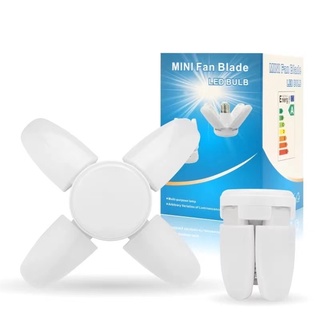 ✅100% Original Lucky Mini LED E27 Folding Fan Bulb 28W LED Light Bulb AC 110V 220V Foldable