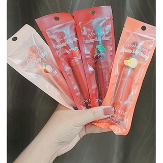 ลิป Swanwish Fruity Lip Gloss No.SW2008  ลิปเนื้อแมท ติดทนมาก กันน้ำขั้นสุด สีติดทน เม็ดสีแน่เวอร์ โทนแดงอิฐๆ 🍊🍑🍓 🍒