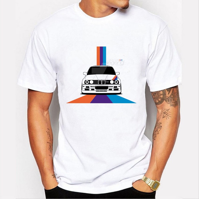 ตลก bmw e46 e90 e39 e60 e30 เสื้อยืดผู้ชายคลาสสิก Man Cool Supercar TEE ชายฤดูร้อนเสื้อเสื้อยืดสีขาว