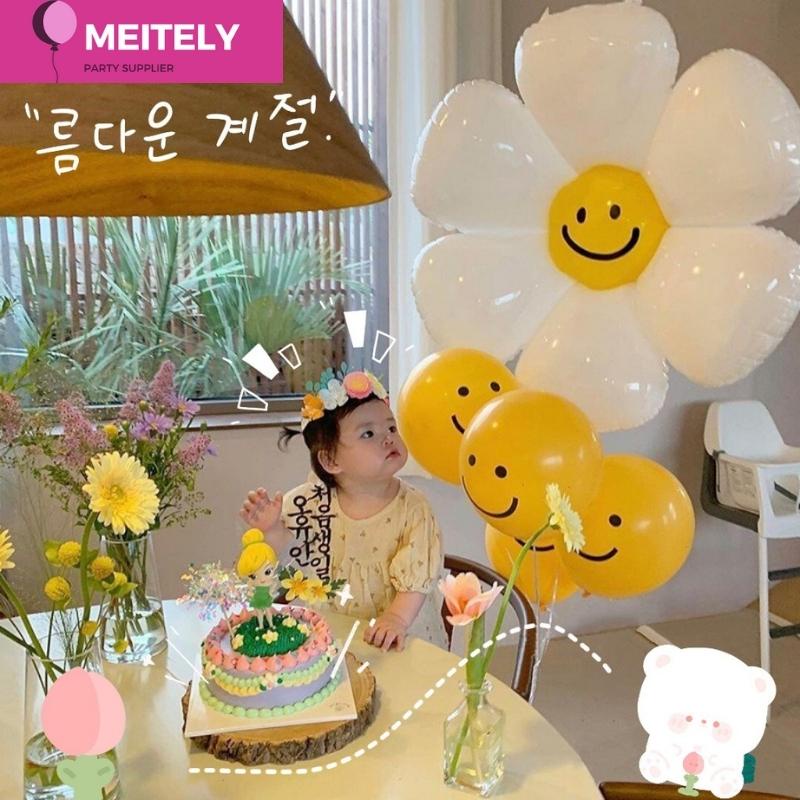 🔥ส่งด่วน🔥ลูกโป่ง ดอกเดซี่ ลูกโป่งฟอยล์ดอกไม้ ดอกไม้ เดซี่ KOREAN INS Style