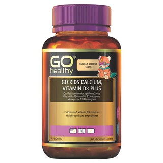 GO Healthy Kids Calcium &amp; Vitamin D3 Plus 60 Chewable Tablets Exclusive Size