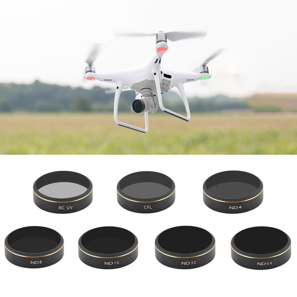 กล้องกรองDrone Filter Set for Phantom 4 Pro UV CPL ND8 NDPL Filter Kit