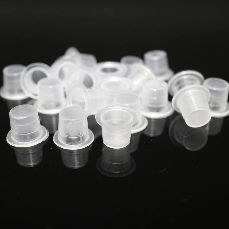 1000pcs S/M/L Plastic Disposable Microblading Tattoo Ink Cups Permanent Makeup Clear Holder Container Cap Tattoo Accessory