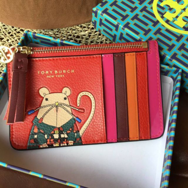 Tory Burch Rita The Rat Top-zip Card Case New!! Collection 2020 | Shopee  Thailand