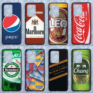 เคส Samsung  S20 Ultra  ลายเครื่องดื่ม  ขอบนิ่มหลังแข็ง เคสมือถือ เคสโทรศัพท์ Case