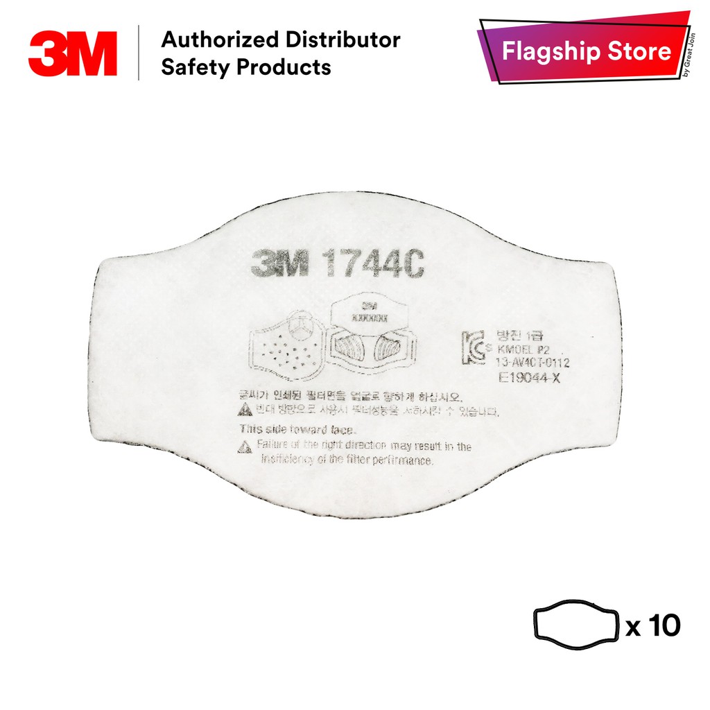 3M 1744C P2 Particulate Filter /สําหรับใช้กับ 3M 1700 Filter Holder & HF-50 Series เครื่องช่วยหายใจแ