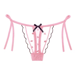 R30 กางเกงในจีสติงผูกข้างแต่งขอบ G-string