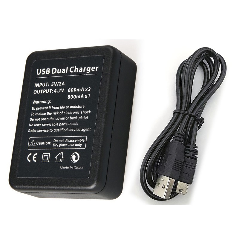 AHDBT-401 Dual USB Charger for GoPro Hero 4 / AHDBT-401 ดับเบิ้ล usb ชาร์จ GoPro Hero 4