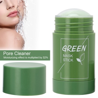 Pore Clean Blackhead Stick โคลนมาร์คหน้าชาเขียวขนาด 40 กรัม โคลนชาเขียว มาส์กชาเขียวโคลนแข็งGreen Tea Oil Control Eggplant Acne Clearing Solid Mask Cleansing Mask Moisturizing Blackhead And Fine Pores Mask