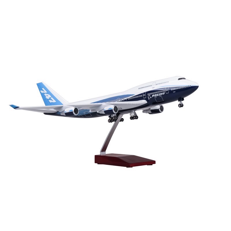 [47CM] โมเดลเครื่องบินต้นแบบโบอิ้ง 747 Boeing 747 Airplane prototype Model with LED Light (Touch or 
