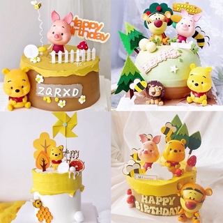 winnie the pooh โมเดลหมีพูห์ ทิกเกอร์ พิ๊กเล็ต สำหรับตกแต่งเค้ก 🇹🇭สินค้าพร้อมส่ง