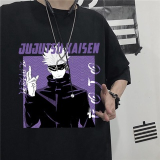 เสื้อยืดผ้าฝ้ายพรีเมี่ยม ✨✨ฮาราจูกุอะนิเมะเสื้อยืดผู้ชาย Jujutsu Kaisen Yuji Itadori พิมพ์ U Nisex แขนสั้นเสื้อยืดสบาย ๆ