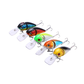 ส่งไวจากไทยSougayilang 8 ซม. Crankbait เหยื่อเหล็กในตัวลูกตกปลาเหยื่อ 15g 5 สีตกปลาล่อ Crankbait:2